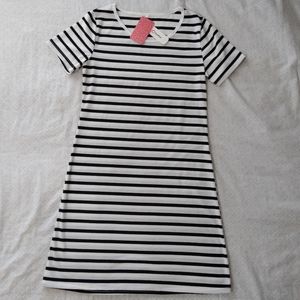T-shirt Dress Black and white stripes